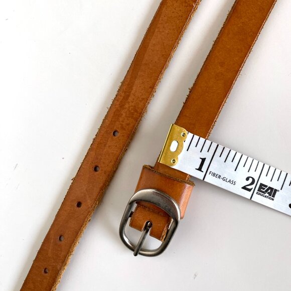 Solid Leather Double Wrap Belt Tan Adjustable - Picture 3 of 9